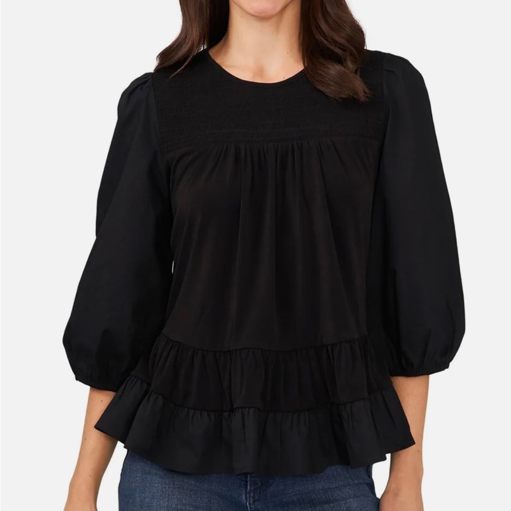 NWT Cece Women’s Ruffled Smocked Blouse